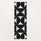 Retro Minimalist Style Black Geometric Bauhaus ヨガマット (裏面)