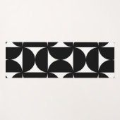 Retro Minimalist Style Black Geometric Bauhaus ヨガマット (正面(横))