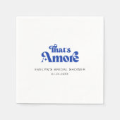 Retro Minimalist That's Amore Bridal Shower スタンダードカクテルナプキン (正面)