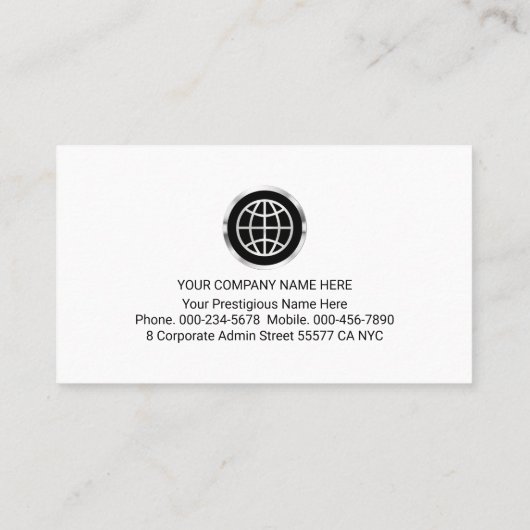 Retro Minimalist Vertical Black Private Enterprise 名刺 (裏面)