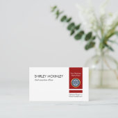 Retro Minimalist Vertical Red Private Enterprise 名刺 (スタンド正面)