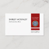 Retro Minimalist Vertical Red Private Enterprise 名刺 (正面)