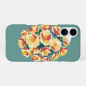 Retro Minimalist Wild Rose Illustration iPhone 16ケース (裏面横)