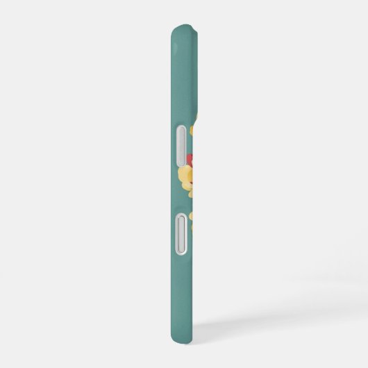 Retro Minimalist Wild Rose Illustration iPhone 16ケース (右側面)