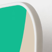 Retro Mint Three Circle Stripe with Name ピックルボールラケット (左詳細)