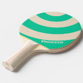 Retro Mint Three Circle Stripe with Name 卓球ラケット (正面アングル)