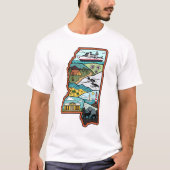 Retro Mississippi Biloxi Laurel MS State Souvenir Tシャツ (正面)