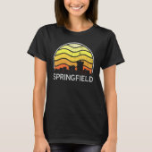 Retro Missourii Springfield Visitors Skyline Vinta Tシャツ (正面)