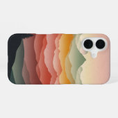 Retro Misty Mountains iPhone 16ケース (裏面横)