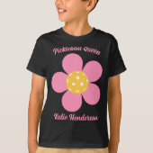 Retro Mod 70s Ckleball Flower D  Tシャツ (正面)