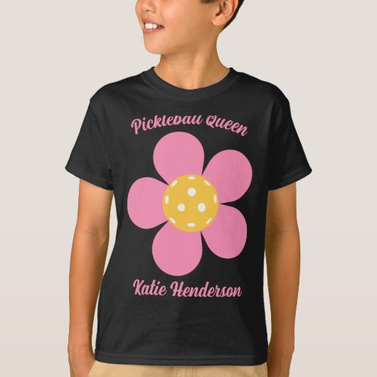 Retro Mod 70s Ckleball Flower D Tシャツ (正面)