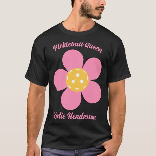 Retro Mod 70s Ckleball Flower D Tシャツ (正面)