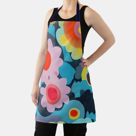 Retro mod flowers エプロン (インサイチュ)