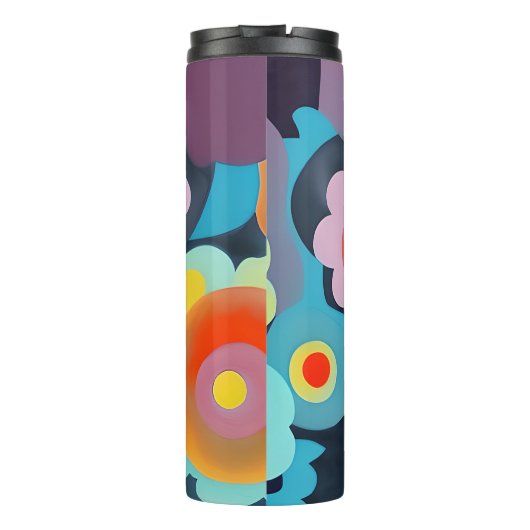 Retro mod flowers  タンブラー (裏面)