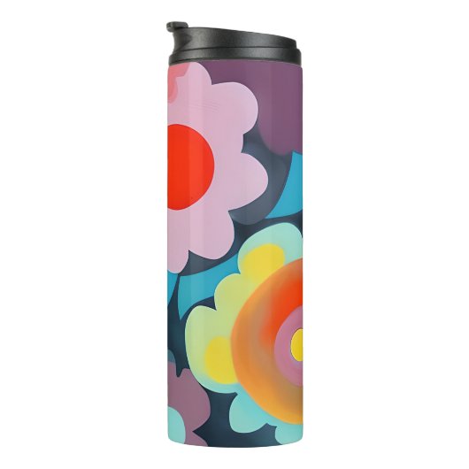 Retro mod flowers  タンブラー (回転右)