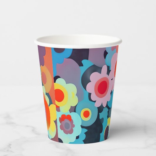 Retro mod flowers 紙コップ (裏面)