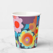 Retro mod flowers 紙コップ (左)