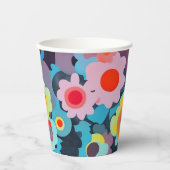 Retro mod flowers 紙コップ (正面)