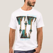 Retro Modern Auckland Sky Tower Graphic T-Shirt Tシャツ (正面)
