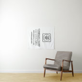 Retro Modern Black and White Custom Branding Art タペストリー (インサイチュ(横))