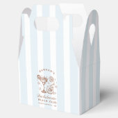 Retro Modern Blue & Brown Bachelorette Weekend フェイバーボックス (オープン)