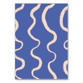 Retro Modern Bold Typography Dark Blue Wedding テーブルナンバー (裏面)