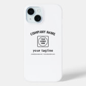 Retro-Modern Custom Logo Black White iphone case Case-Mate iPhoneケース (裏面)