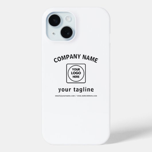 Retro-Modern Custom Logo Black White iphone case Case-Mate iPhoneケース (裏面)