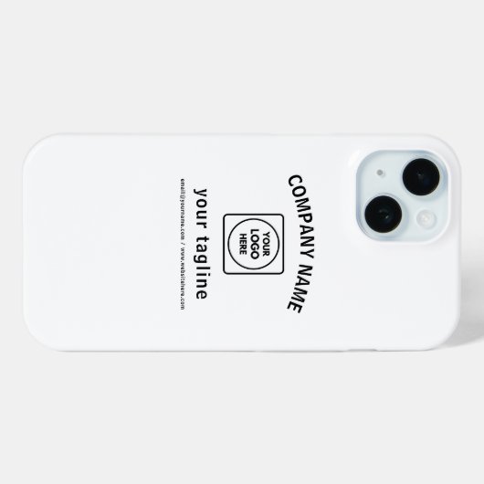 Retro-Modern Custom Logo Black White iphone case Case-Mate iPhoneケース (裏面 (横))
