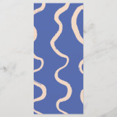 Retro Modern Dark Blue Beige "Let's Eat!" Wedding メニュー (裏面)