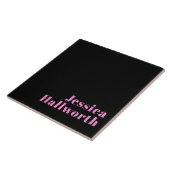 Retro-modern Editable Text | Black & Pink タイル (側面)