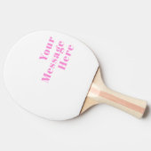 Retro-modern Editable Text | Black & Pink 卓球ラケット (横)