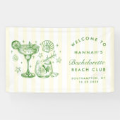 Retro Modern Green & Yellow Bachelorette Weekend 横断幕 (横)