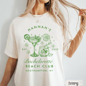 Retro Modern Green & Yellow Bachelorette Weekend Tシャツ