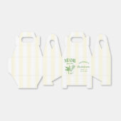Retro Modern Green & Yellow Miami Bach Party フェイバーボックス (折り畳みなし)