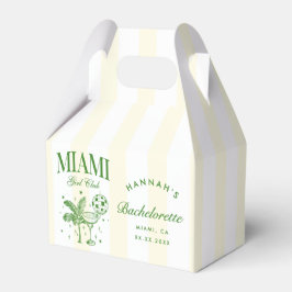 Retro Modern Green & Yellow Miami Bach Party フェイバーボックス