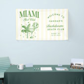 Retro Modern Green & Yellow Miami Bach Party 横断幕 (トレードショー)