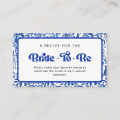 Retro Modern Italian Bridal Shower Recipe Share エンクロージャーカード (正面)