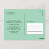 Retro Modern Photo Graduation Party Invitation ポストカード (裏面)