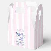 Retro Modern Pink & Blue Bachelorette Weekend フェイバーボックス (オープン)