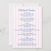 Retro Modern Pink & Blue Bachelorette Weekend 招待状 (裏面)