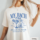 Retro Modern Pink & Blue Bachelorette Weekend Tシャツ