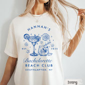 Retro Modern Pink & Blue Bachelorette Weekend Tシャツ