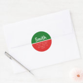 Retro Modern Return Address  ラウンドシール (封筒)