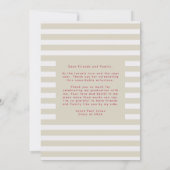 Retro Modern Stripe Photo High School Grad サンキューカード (裏面)