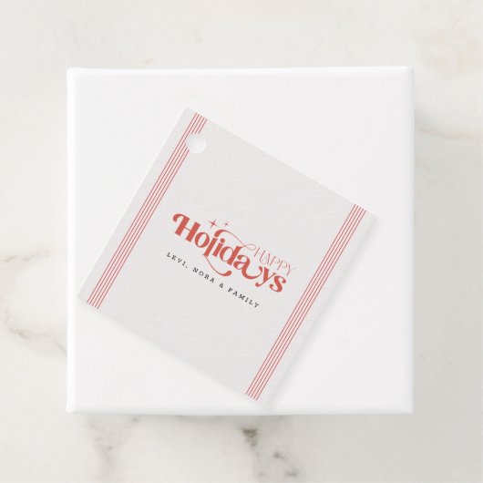 Retro Modern Stylish Red Typography Script Holiday フェイバータグ (インサイチュ)