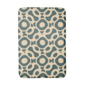 Retro Modern Teal and Cream Geometric Abstract バスマット (正面縦)