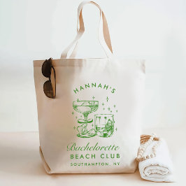 Retro Modern Yellow & Green Bachelorette Weekend トートバッグ