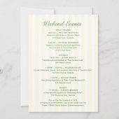 Retro Modern Yellow & Green Bachelorette Weekend 招待状 (裏面)