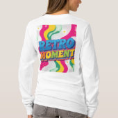 Retro Moment - Groovy Vibe Women's Long Sleeve Tee Tシャツ (裏面)